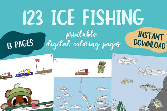 123 Ice Fishing – tagged board book – Girl of 10,000 Lakes